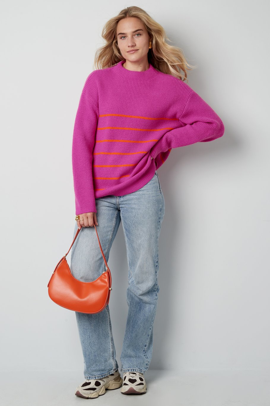 Basic Bliss sweater - orange pink h5Picture11